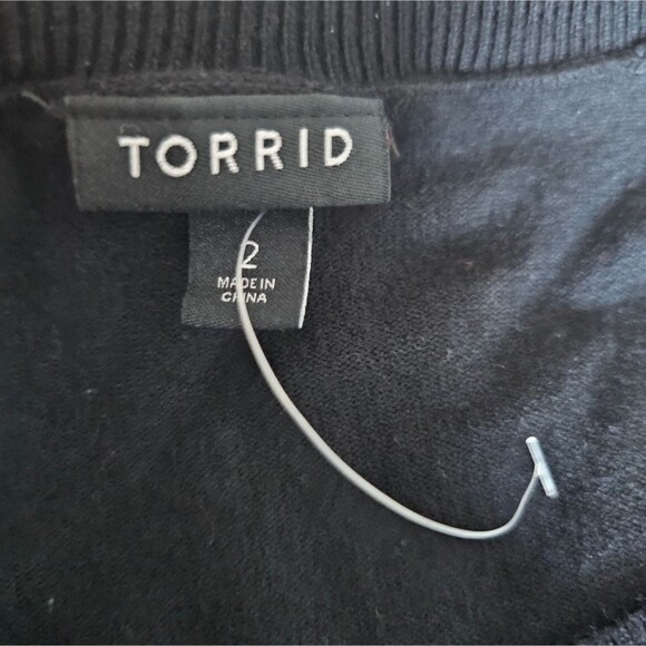 Torrid Plaid Challis to Knit Dress Plus Sz 2X Holiday Mini Dress NWOT Pockets - Picture 7 of 15